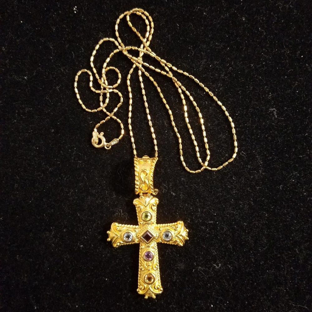 Multigems Gold Plated Sterling Silver - Picture 2 of 5